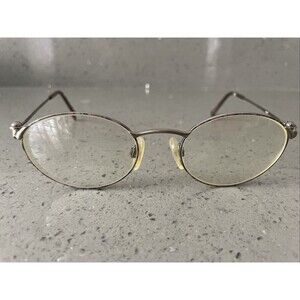 Tura Mod 752 Brn 50-19-135 Brown Metal Tortoise Eyeglasses Frames ONLY VTG Japan